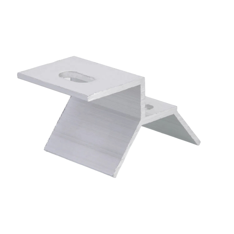 แคลมพลาสติกอลูมิเนียมที่มีบอลท์คู่และกริปขัดขวางสําหรับการสั่นสะเทือน - แคลมพลาสติกหลังคาแสงอาทิตย์ที่มีความทนทานในการติดตั้งโครงสร้าง