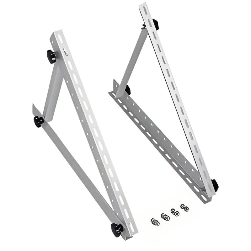 ชุดติดตั้งแผงโซลาร์เซลล์แบบปรับมุมได้ ตัวยึดแผงโซลาร์เซลล์ PV ติดผนังสำหรับติดตั้งบนผนัง หลังคาแบน หรือพื้นดิน