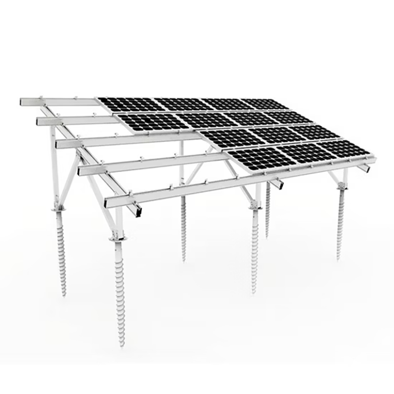 Solar Panel Mounting Brackets Ground Mounting Steel Structure Aluminum Components Suitable for Small Large Scale Solar Plants