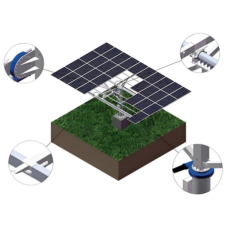 Solar Panel Mounting Brackets Multi Panel Arrays Support System Featuring C Steel Beam for Increased Strength and Rust Resistance